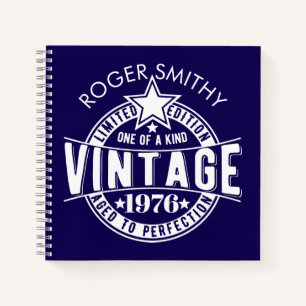 1976 50. Geburtstag Vintage - gereift bis zur Perf Notizblock