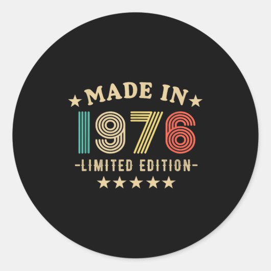 1976 50th Birthday,50th 2026 For Him, Dad,father's Runder Aufkleber (Vorderseite)