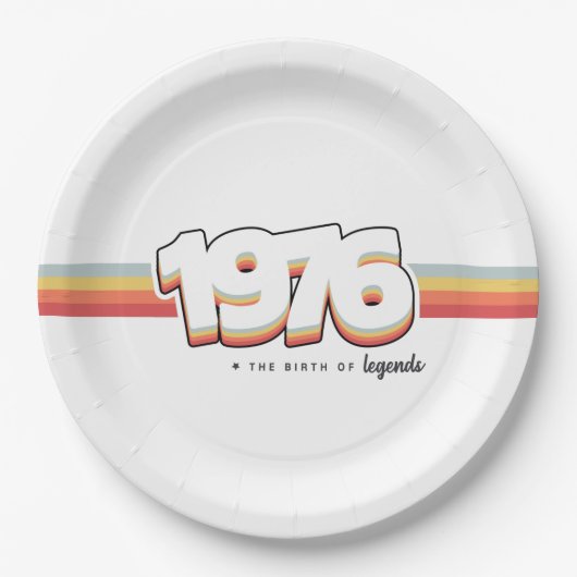 1976 Die Geburt von Legenden Pappteller (Vorderseite)
