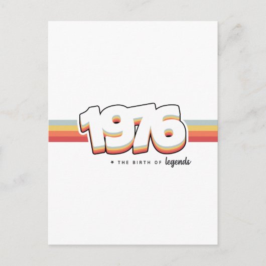 1976 Die Geburt von Legenden Postkarte (Vorderseite)
