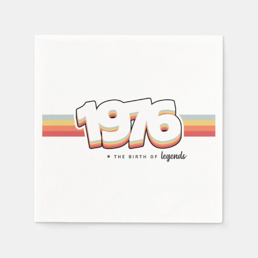 1976 Die Geburt von Legenden Serviette (Vorderseite)