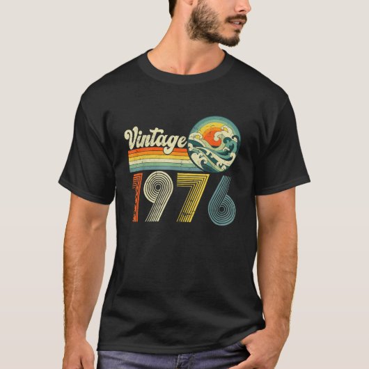 1976 Geboren 1976 Geburtstag T-Shirt (Vorderseite)