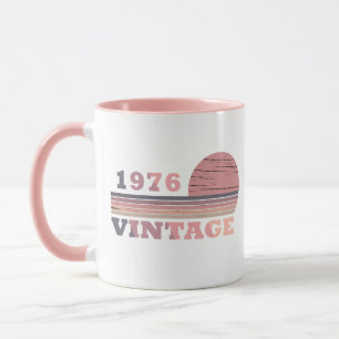 1976 geboren elegantes modernes vintage Geburtstag Tasse