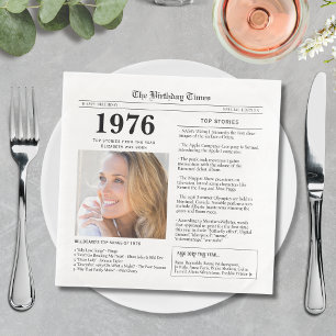 1976 Geburtstagszeitung Serviette