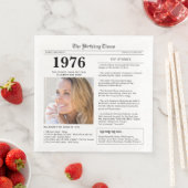 1976 Geburtstagszeitung  Serviette (Beispiel)