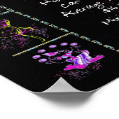 1976 Geburtstagtrivia auf Schwarz Poster (Ecke)