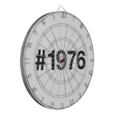 1976 Hashtag 49 Jahre Geburtstag Dartscheibe (Vorderseite Links)