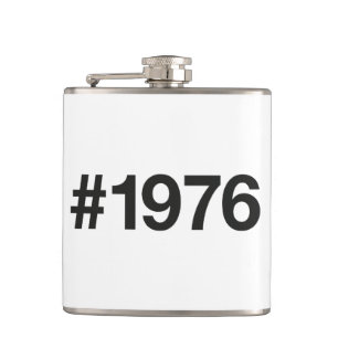 1976 Hashtag 49 Jahre Geburtstag Flachmann