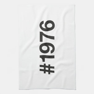 1976 Hashtag 49 Jahre Geburtstag Geschirrtuch