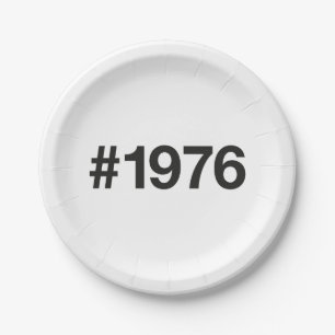 1976 Hashtag 49 Jahre Geburtstag Pappteller