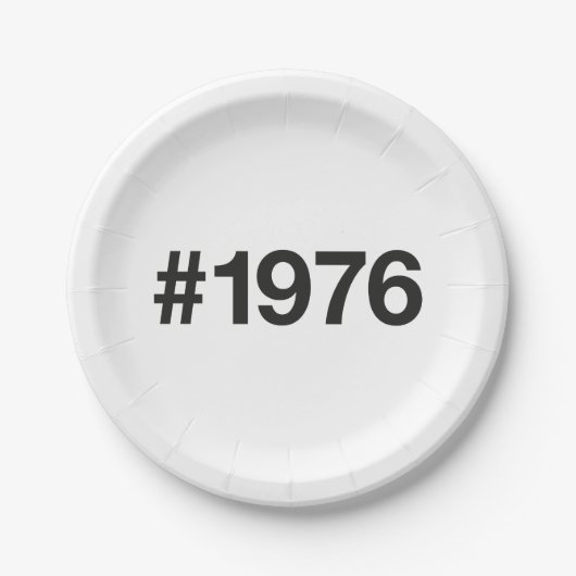 1976 Hashtag 49 Jahre Geburtstag Pappteller (Vorderseite)