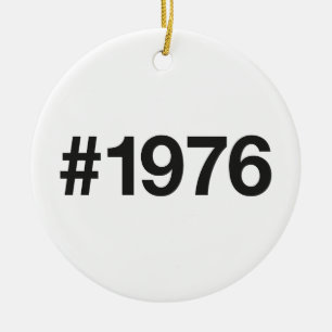 1976 Hashtag 50. Geburtstag 50 Jahre Keramik Ornament