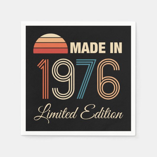 1976 limitierte Auflage zum 50. Geburtstag Serviette (Vorderseite)