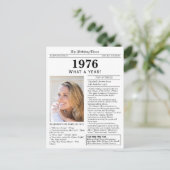 1976 Newspaper Birthday Postkarte (Stehend Vorderseite)
