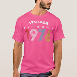 1976 Oktober Vintag Geburtstag Gif T-Shirt