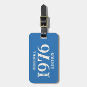 1976 Original Edition auf ozeanblau Gepäckanhänger (Vorderseite vertikal)