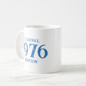 1976 Original Edition in ozeanblau Kaffeetasse (Vorderseite Links)