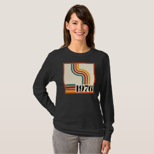 1976 Retro-Streifen 50. Geburtstag Vintage T-Shirt