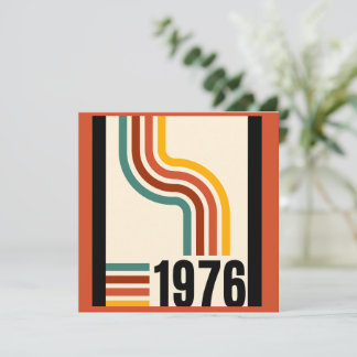 1976 Retro-Streifen Vintag Einladung