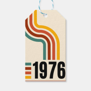 1976 Retro-Streifen Vintag Geschenkanhänger