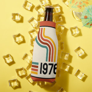 1976 Retro-Streifen Vintage 50. Geburtstag Flaschenkühler