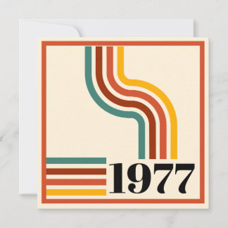 1976 Retro-Streifen-Vintage-Plakat Orange Danke Einladung