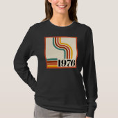 1976 Retro Stripe 50th Birthday Vintage T-Shirt (Vorderseite)