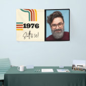 1976 Retro Stripe Foto Banner Vintag Style (Messeveranstaltung)