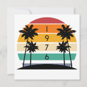 1976 Retro Stripe Sunset Vintag Einladung (Vorderseite)