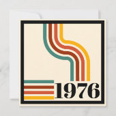1976 Retro Stripe Vintage Poster Einladung (Vorderseite)