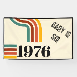 1976 Retro Vintage Poster 50. Geburtstag Schwarz Banner