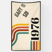 1976 Retro Vintage Poster 50. Geburtstag Schwarz Banner (Vertikal)