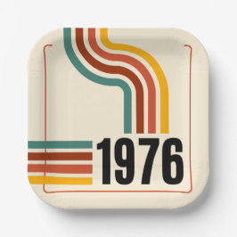 1976 Retro Vintage Poster 50th Birthday Pappteller