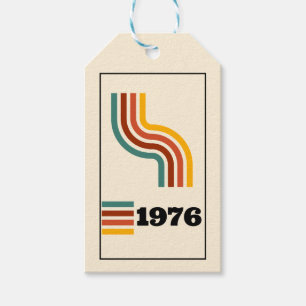 1976 Retro-Vintage-Poster Geburtstag oder Wiederse Geschenkanhänger