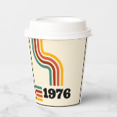 1976 Retro Vintage Poster Geburtstag oder Wiederse Pappbecher (Vorderseite)