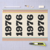 1976 Retro Vintage Poster Geburtstag oder Wiederse Seidenpapier (Handwerk)