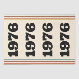 1976 Retro Vintage Poster Geburtstag oder Wiederse Seidenpapier