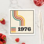 1976 Retro Vintage Poster Geburtstag oder Wiederse Serviette (Beispiel)