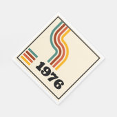 1976 Retro Vintage Poster Geburtstag oder Wiederse Serviette (Ecke)