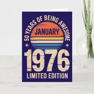 1976 Vintage 50. Geburtstags-Limited-Edition-Karte Karte