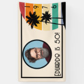 1976 Vintager Name des  benutzerdefinierten Fotos  Banner (Vertikal)