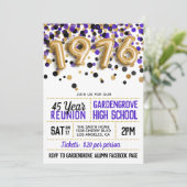 1976 Wiedersehen zur Uni der High School Einladung (Stehend Vorderseite)