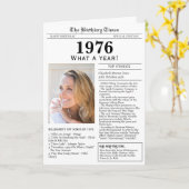 1976 Zeitungskarte Karte (Gelbe Blume)