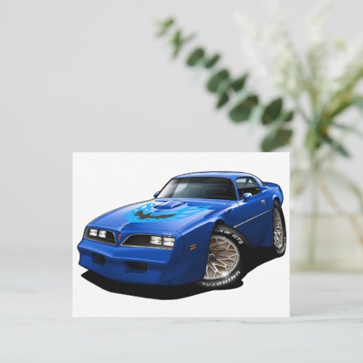 1977-78 Trans Am Blue Postkarte (Stehend Vorderseite)