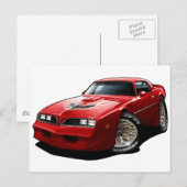 1977-78 Trans Am Red Postkarte (Vorne/Hinten)