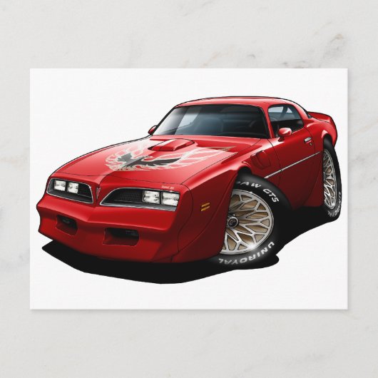 1977-78 Trans Am Red Postkarte (Vorderseite)
