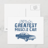 1977 Chevrolet El Camino Postkarte (Vorne/Hinten)