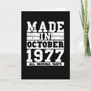 1977 Geburtstag Oktober Vintages Sprichwort Karte