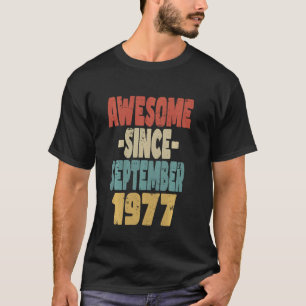 1977 Geburtstag Vintage Retro Awesome Seit Septemb T-Shirt