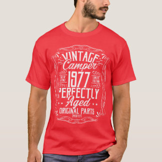 1977 Geburtstagsidee Camper Scout Camping 1977 ret T-Shirt